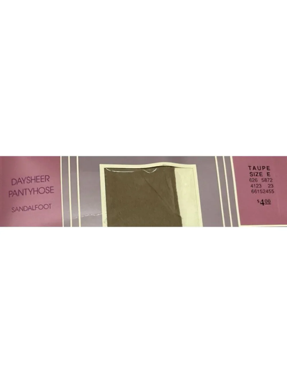 Vtg NWT Gloria Vanderbilt Daysheer Sandalfoot Pantyhose Size E Navy & Taupe